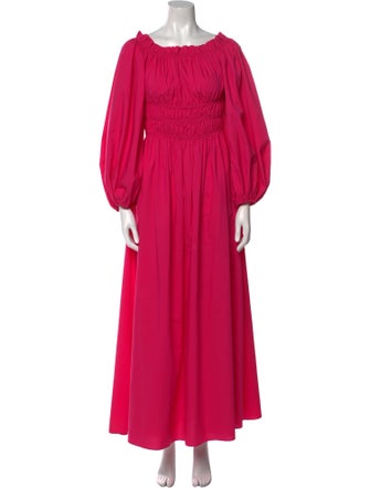 Caroline Constas Bateau Neckline Long Dress