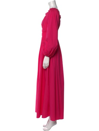 Caroline Constas Bateau Neckline Long Dress