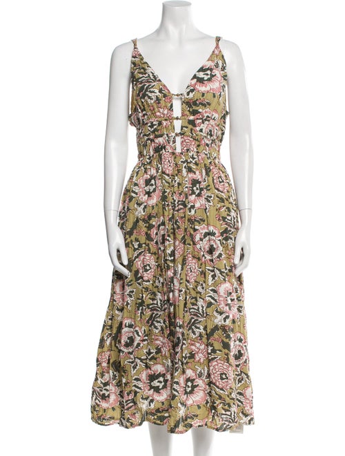 Caroline Constas Floral Print Long Dress