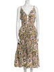 Caroline Constas Floral Print Long Dress