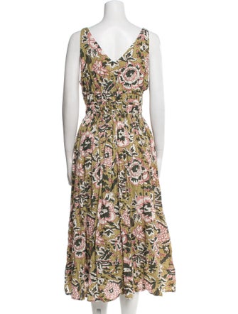 Caroline Constas Floral Print Long Dress