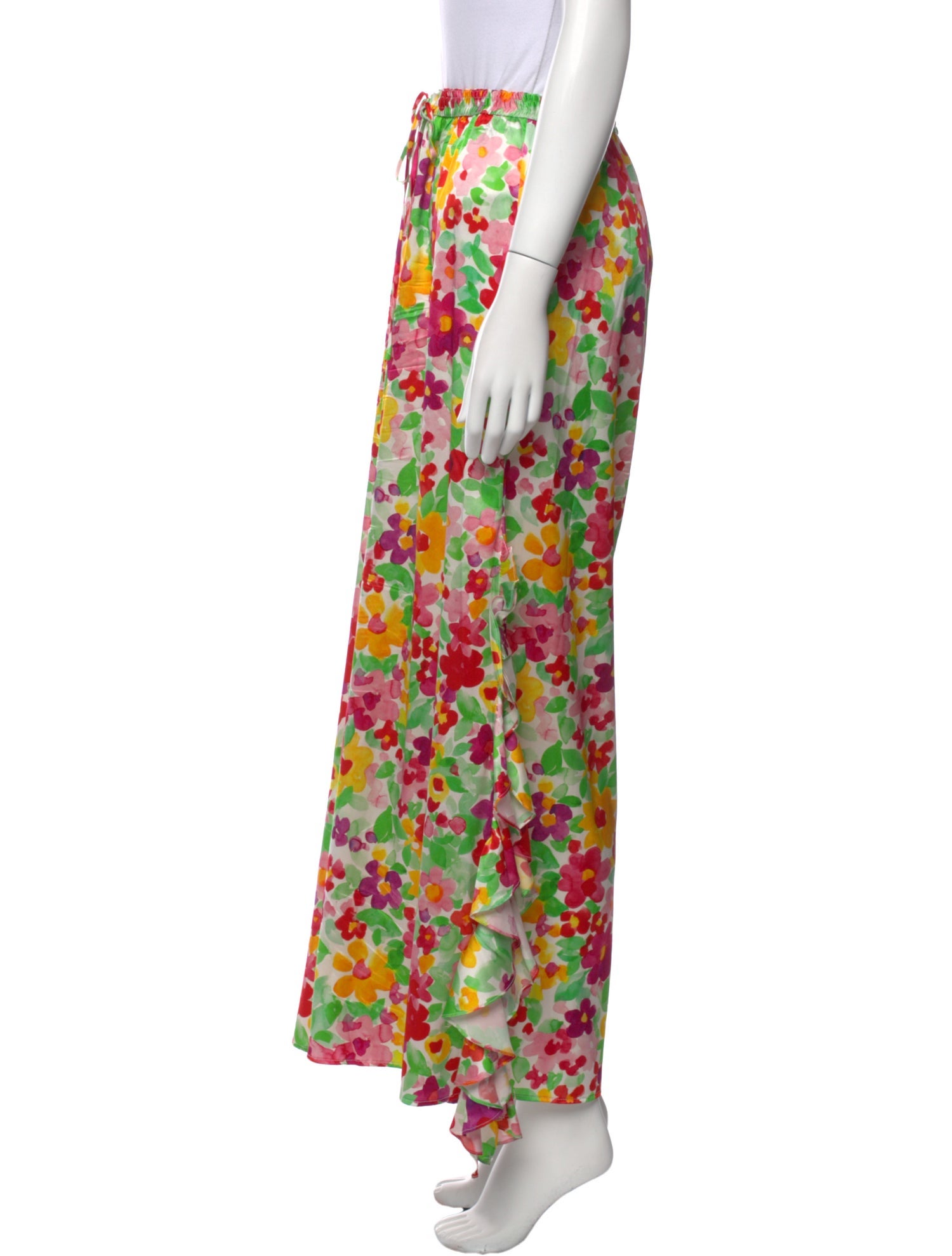 Caroline Constas Silk Wide Leg Pants