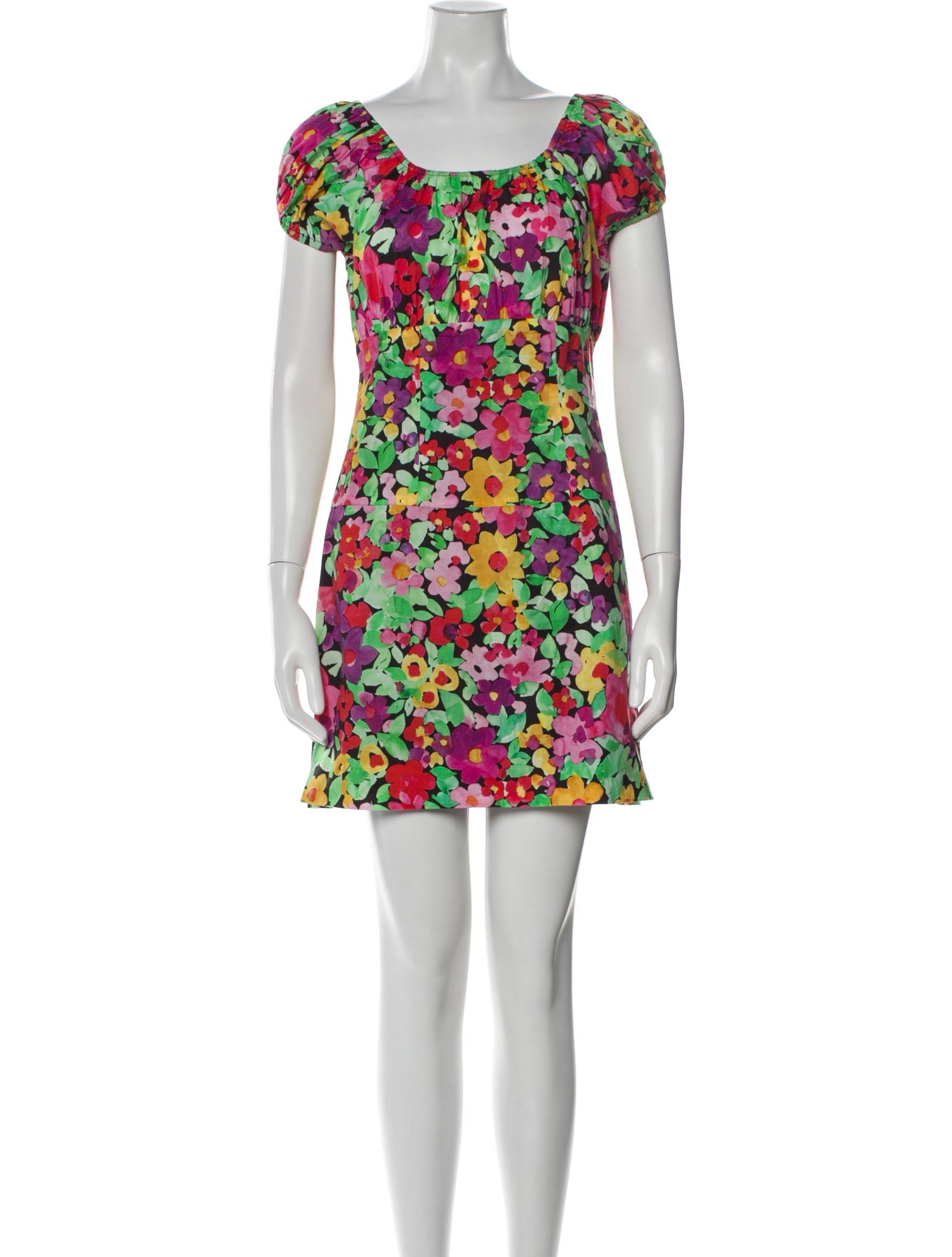 Caroline Constas Floral Print Mini Dress