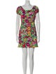 Caroline Constas Floral Print Mini Dress