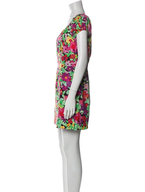 Caroline Constas Floral Print Mini Dress