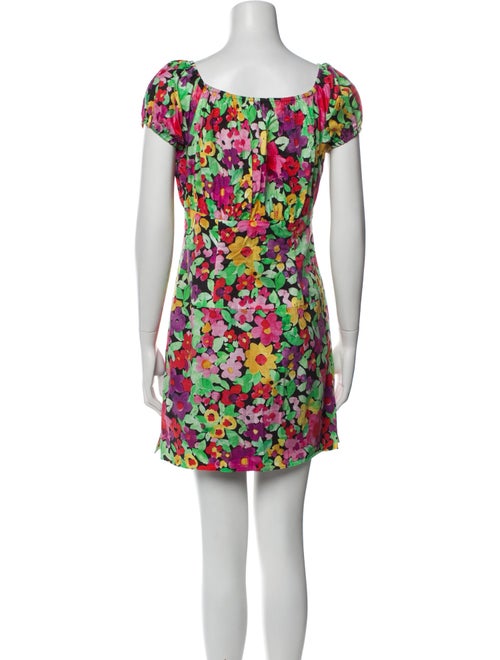 Caroline Constas Floral Print Mini Dress