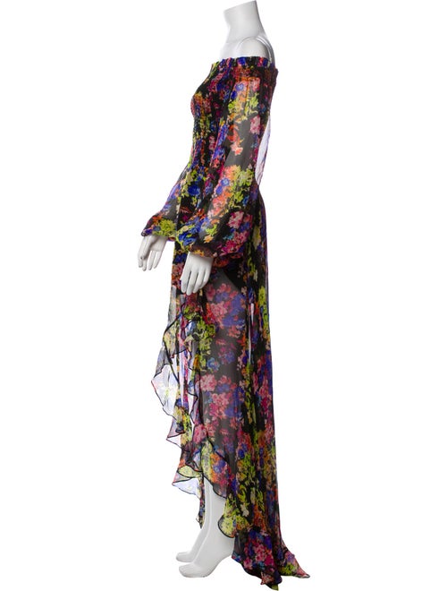 Caroline Constas Floral Print Long Dress