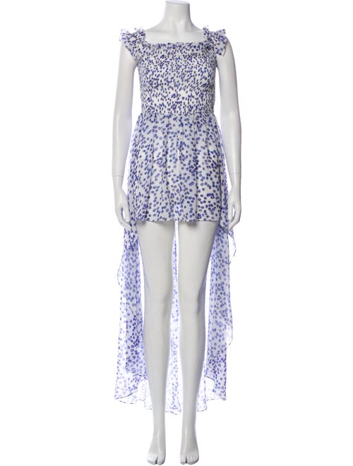 Caroline Constas Floral Print Long Dress