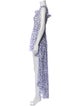 Caroline Constas Floral Print Long Dress