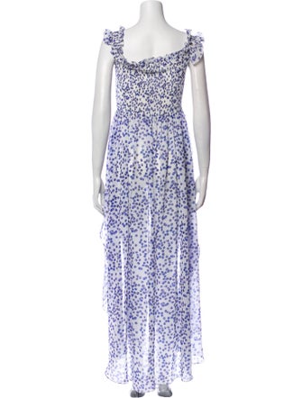 Caroline Constas Floral Print Long Dress