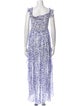 Caroline Constas Floral Print Long Dress