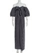 Caroline Constas Polka Dot Print Long Dress
