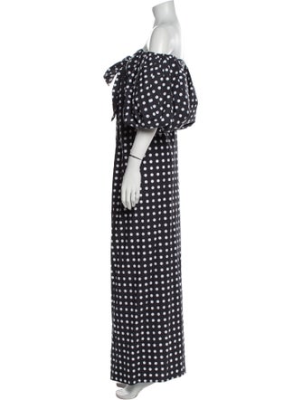 Caroline Constas Polka Dot Print Long Dress