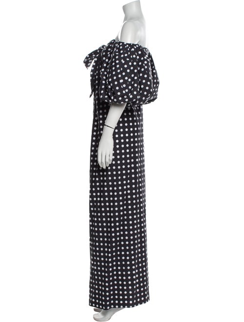 Caroline Constas Polka Dot Print Long Dress