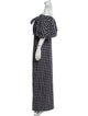 Caroline Constas Polka Dot Print Long Dress