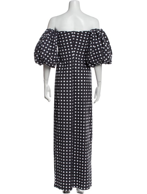 Caroline Constas Polka Dot Print Long Dress
