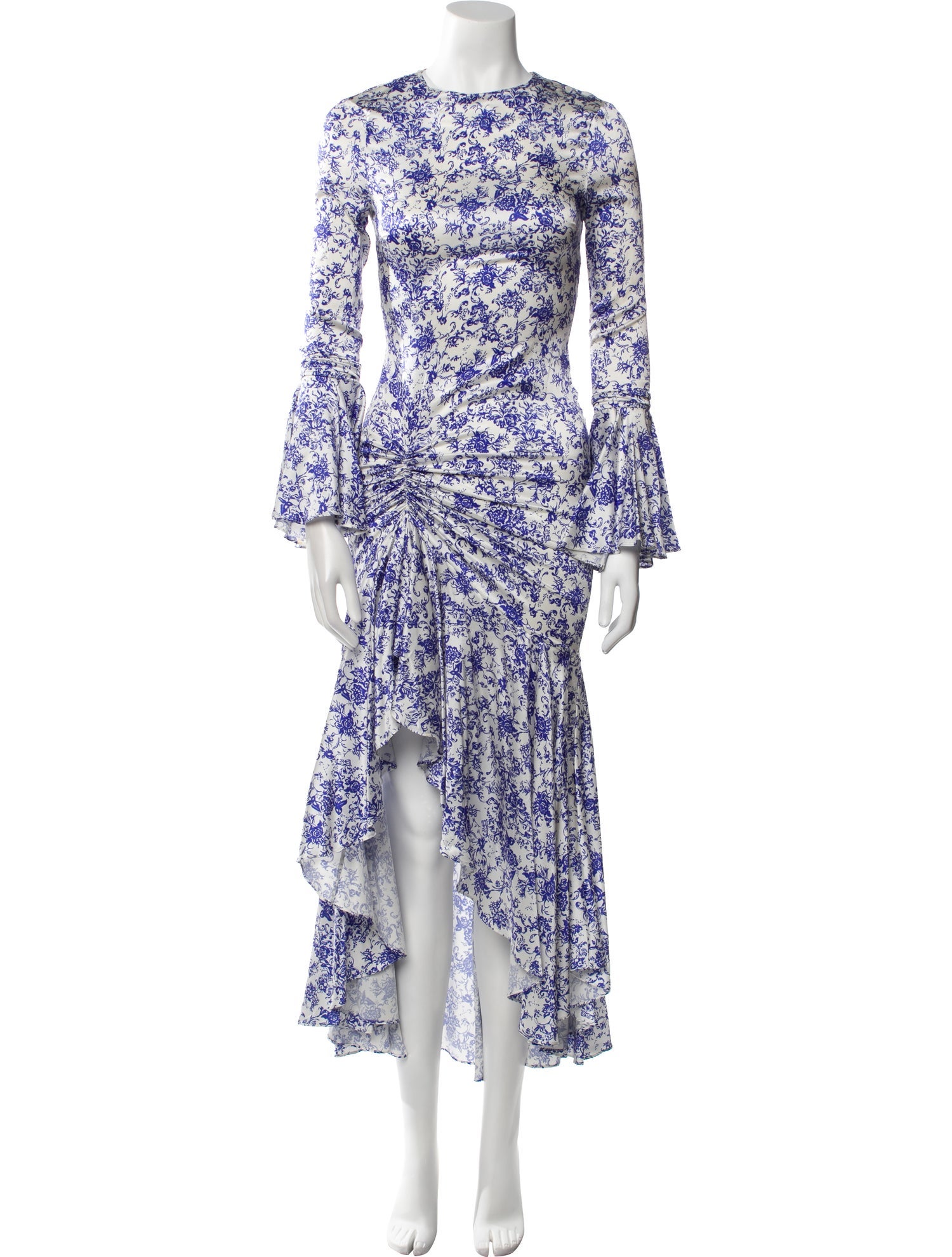 Caroline Constas Satin Long Dress