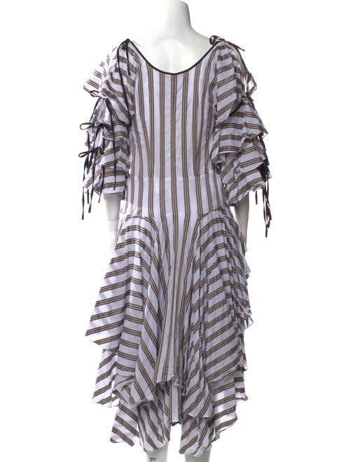 Caroline Constas Striped Midi Length Dress