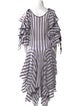 Caroline Constas Striped Midi Length Dress