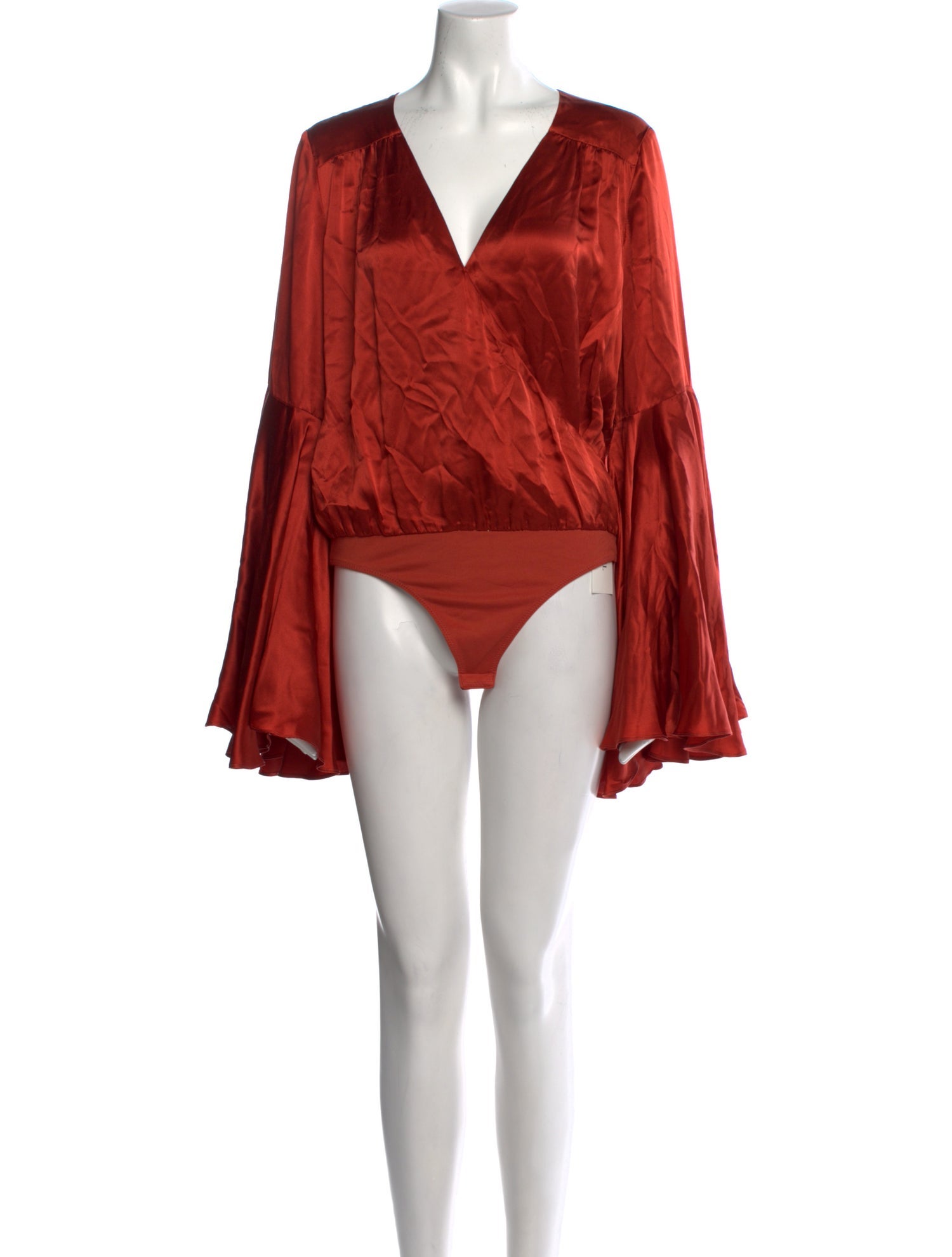 Caroline Constas Silk V-Neck Bodysuit