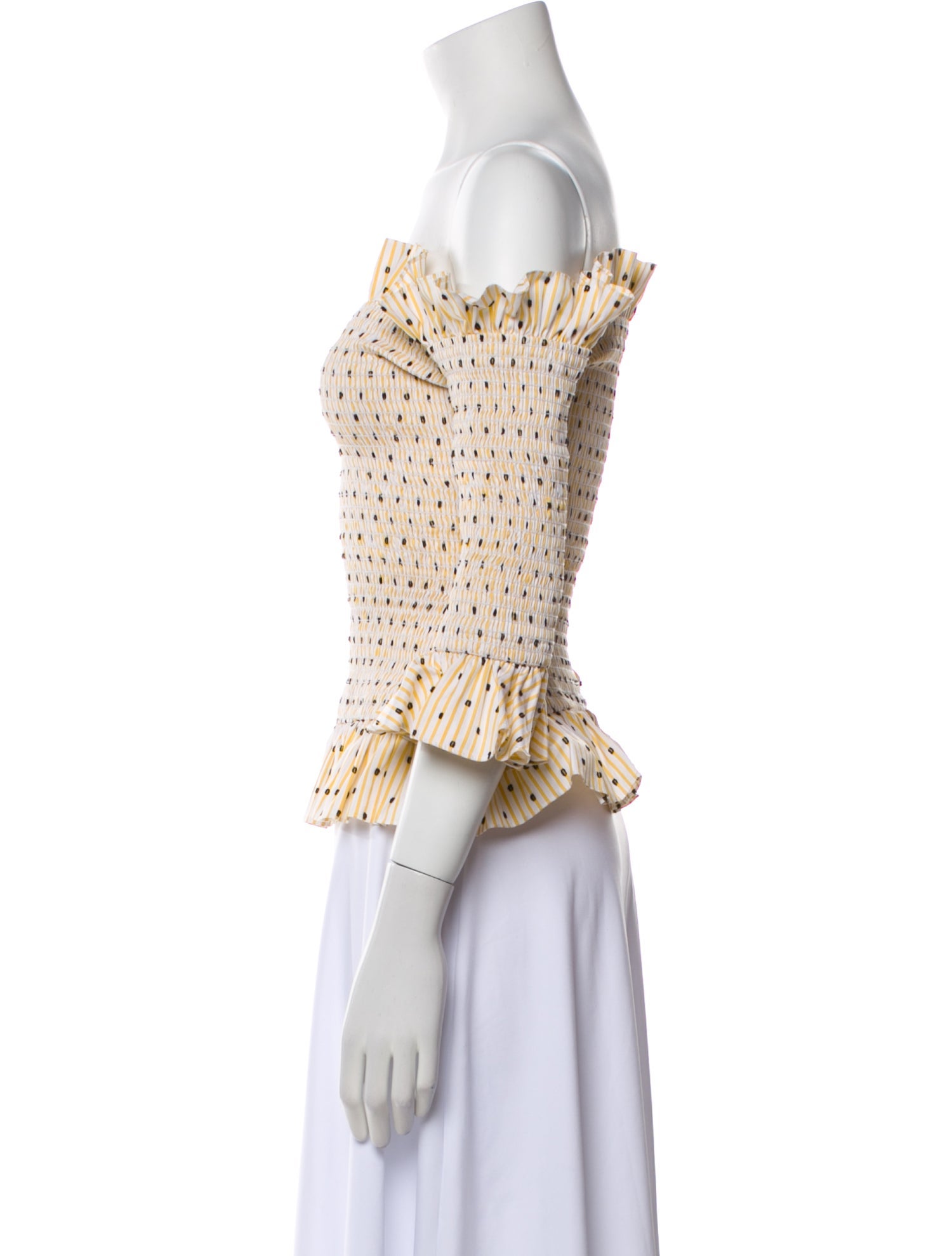 Caroline Constas Printed Off-The-Shoulder Blouse