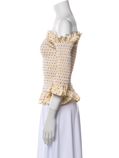 Caroline Constas Printed Off-The-Shoulder Blouse