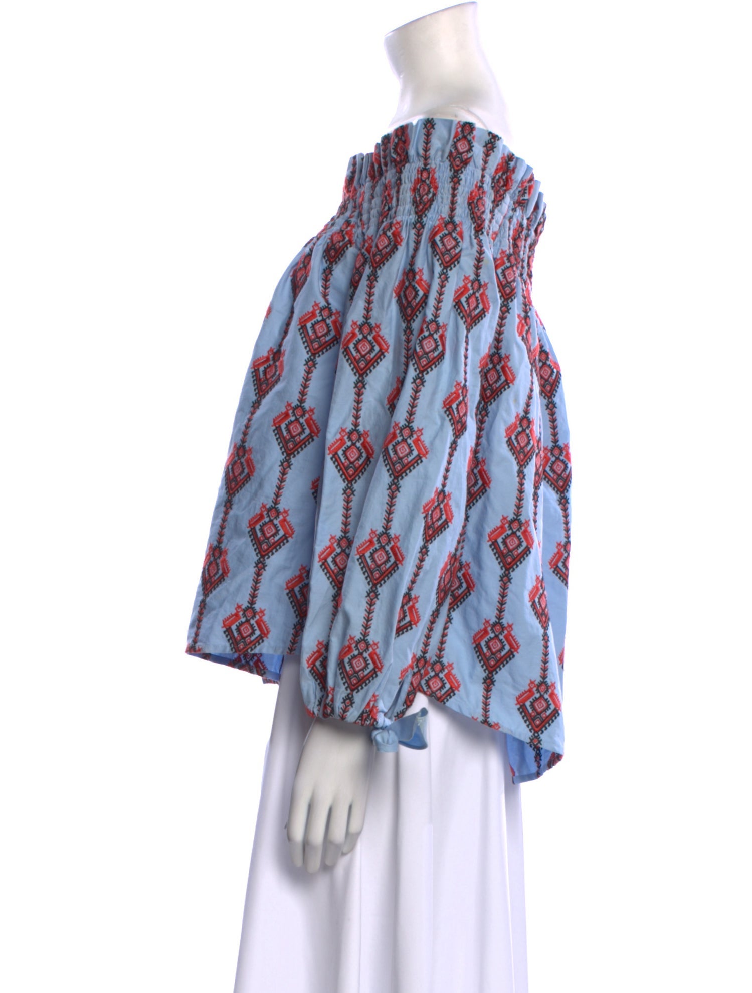 Caroline Constas Printed Off-The-Shoulder Blouse