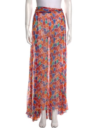 Caroline Constas Silk Long Skirt