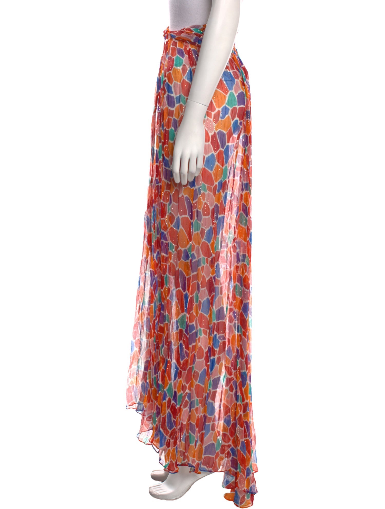 Caroline Constas Silk Long Skirt