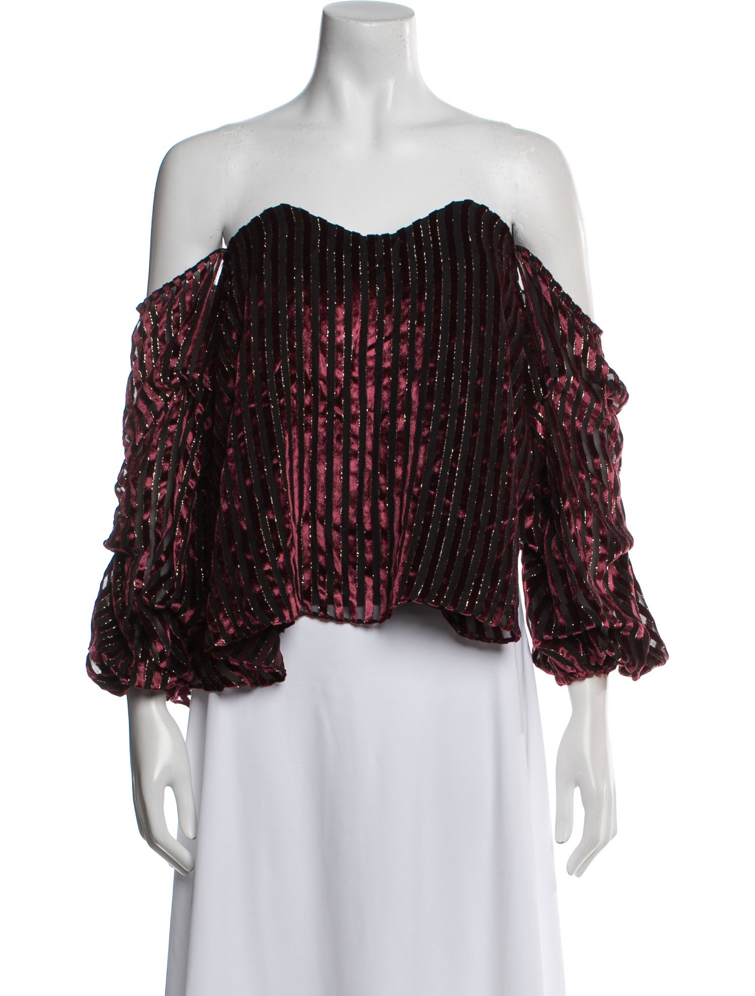 Caroline Constas Printed Off-The-Shoulder Blouse