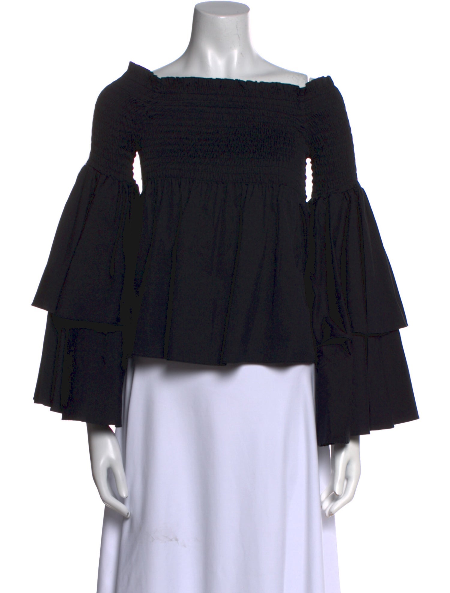 Caroline Constas Off-The-Shoulder Three-Quarter Sleeve Blouse