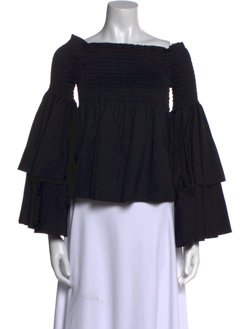 Caroline Constas Off-The-Shoulder Three-Quarter Sleeve Blouse