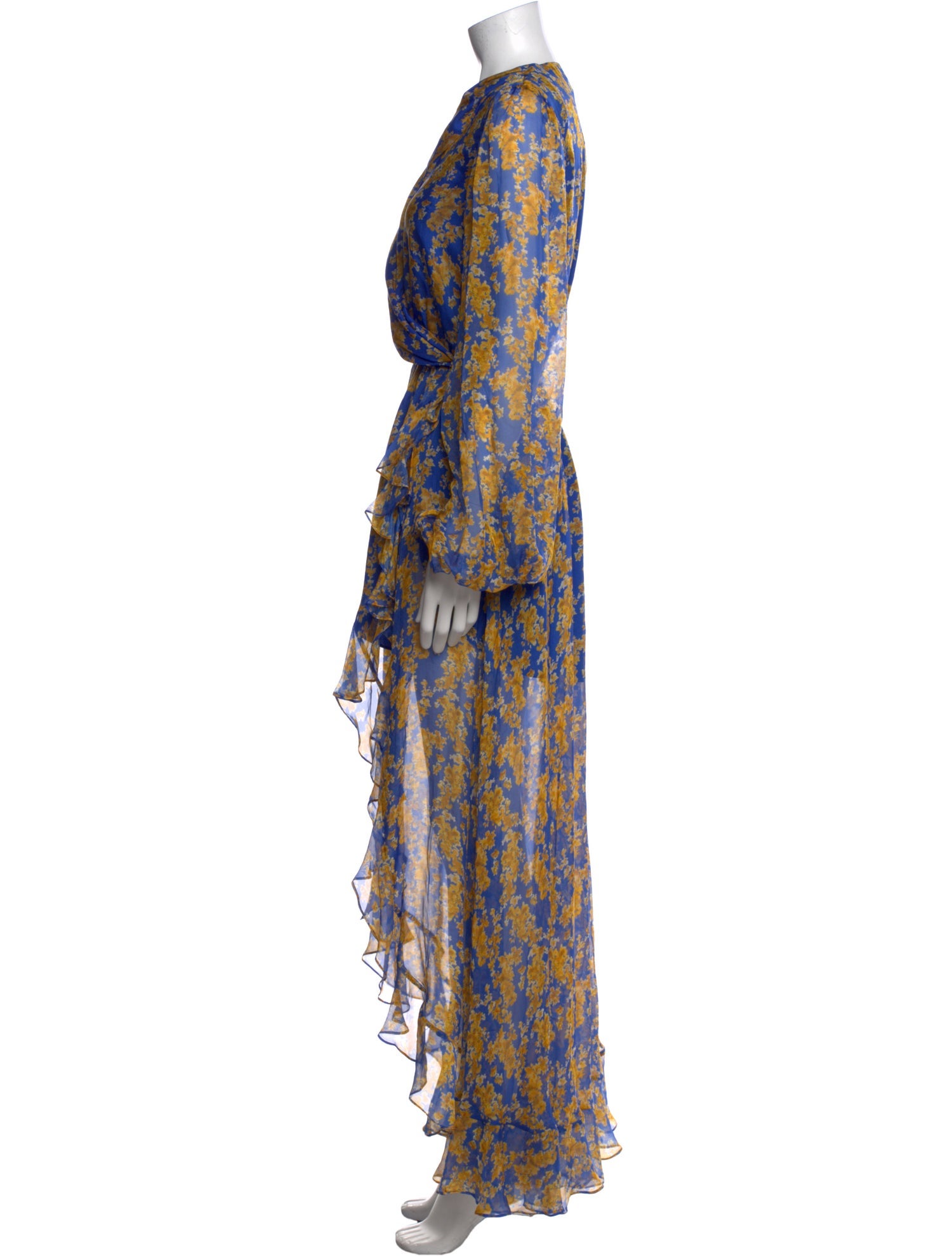 Caroline Constas Silk Long Dress