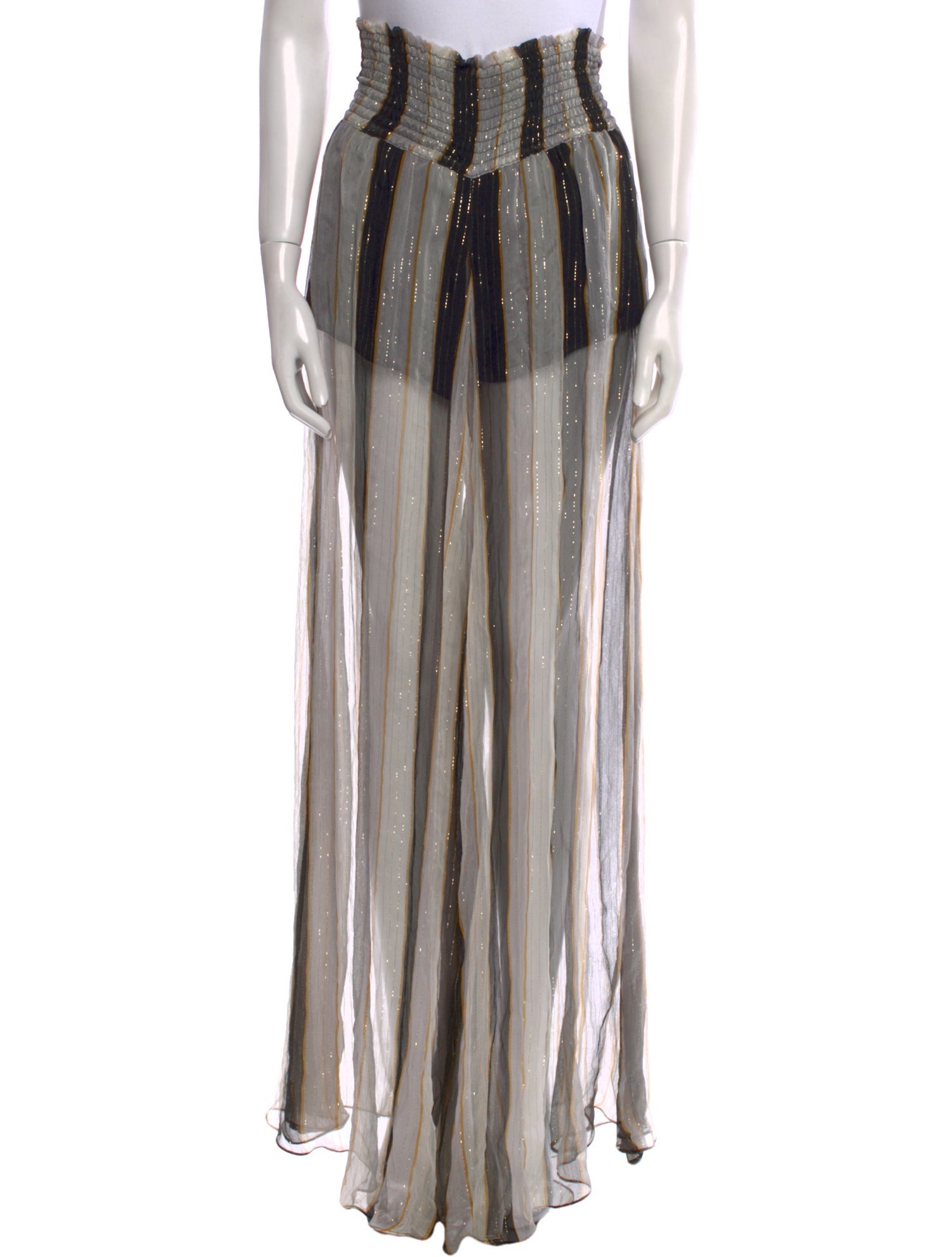 Caroline Constas Silk Wide Leg Pants