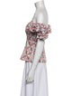 Caroline Constas Printed Off-The-Shoulder Top
