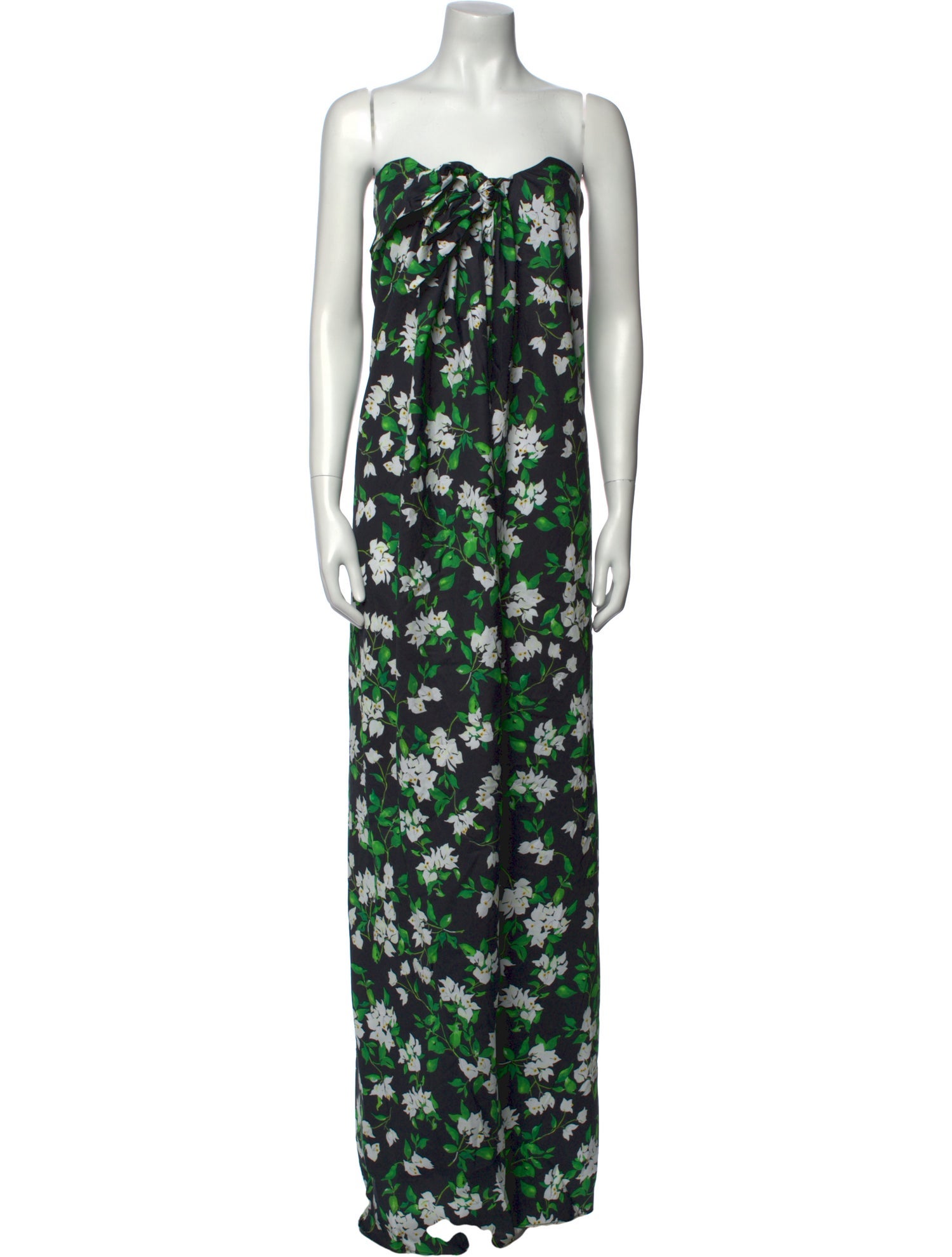 Caroline Constas Floral Print Long Dress