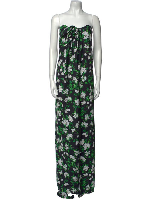 Caroline Constas Floral Print Long Dress