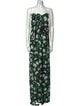 Caroline Constas Floral Print Long Dress