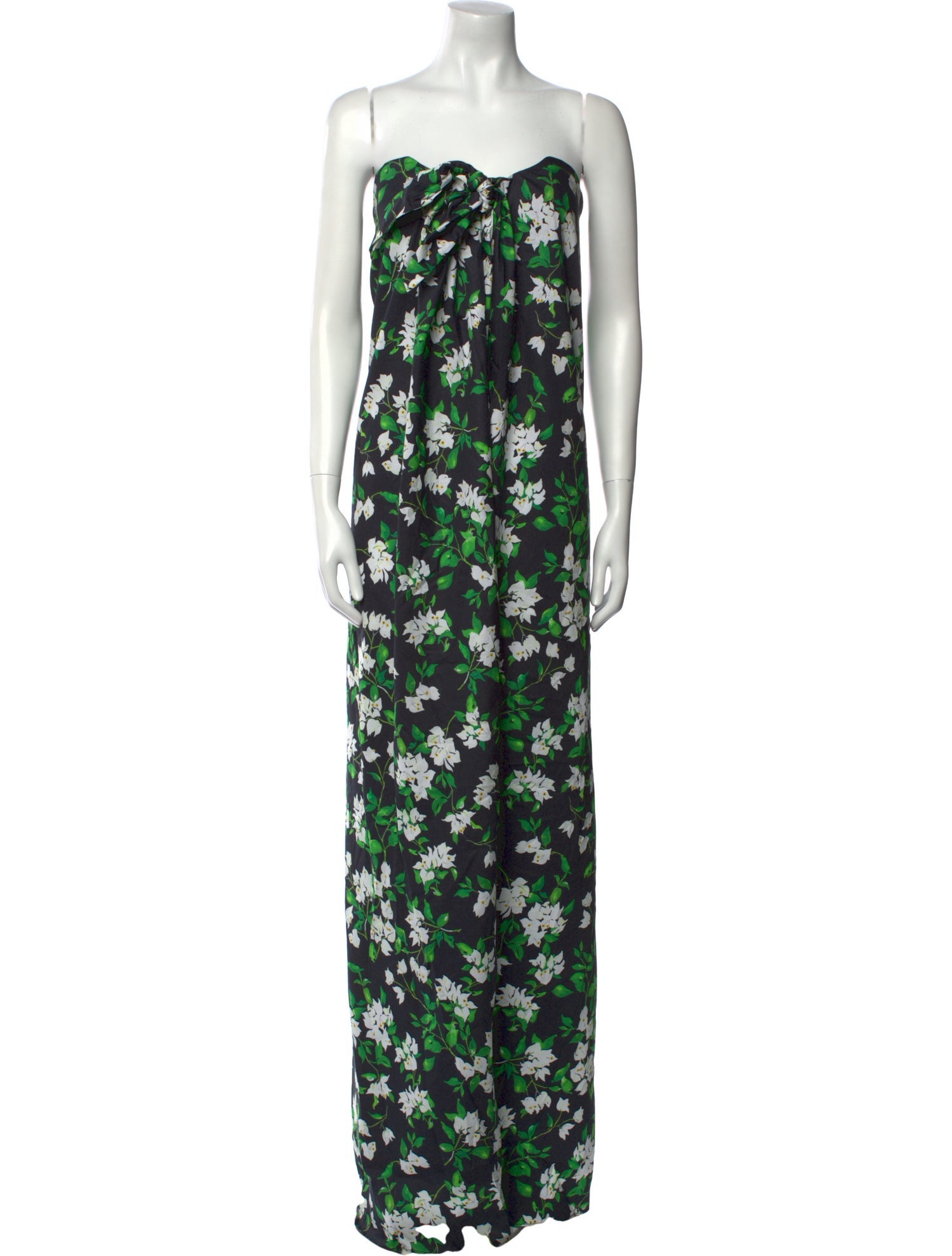Caroline Constas Floral Print Long Dress