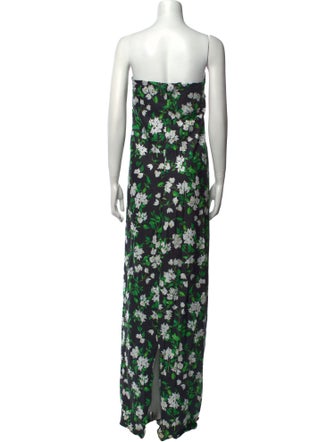 Caroline Constas Floral Print Long Dress