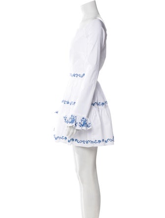 Caroline Constas Bateau Neckline Mini Dress