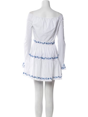 Caroline Constas Bateau Neckline Mini Dress