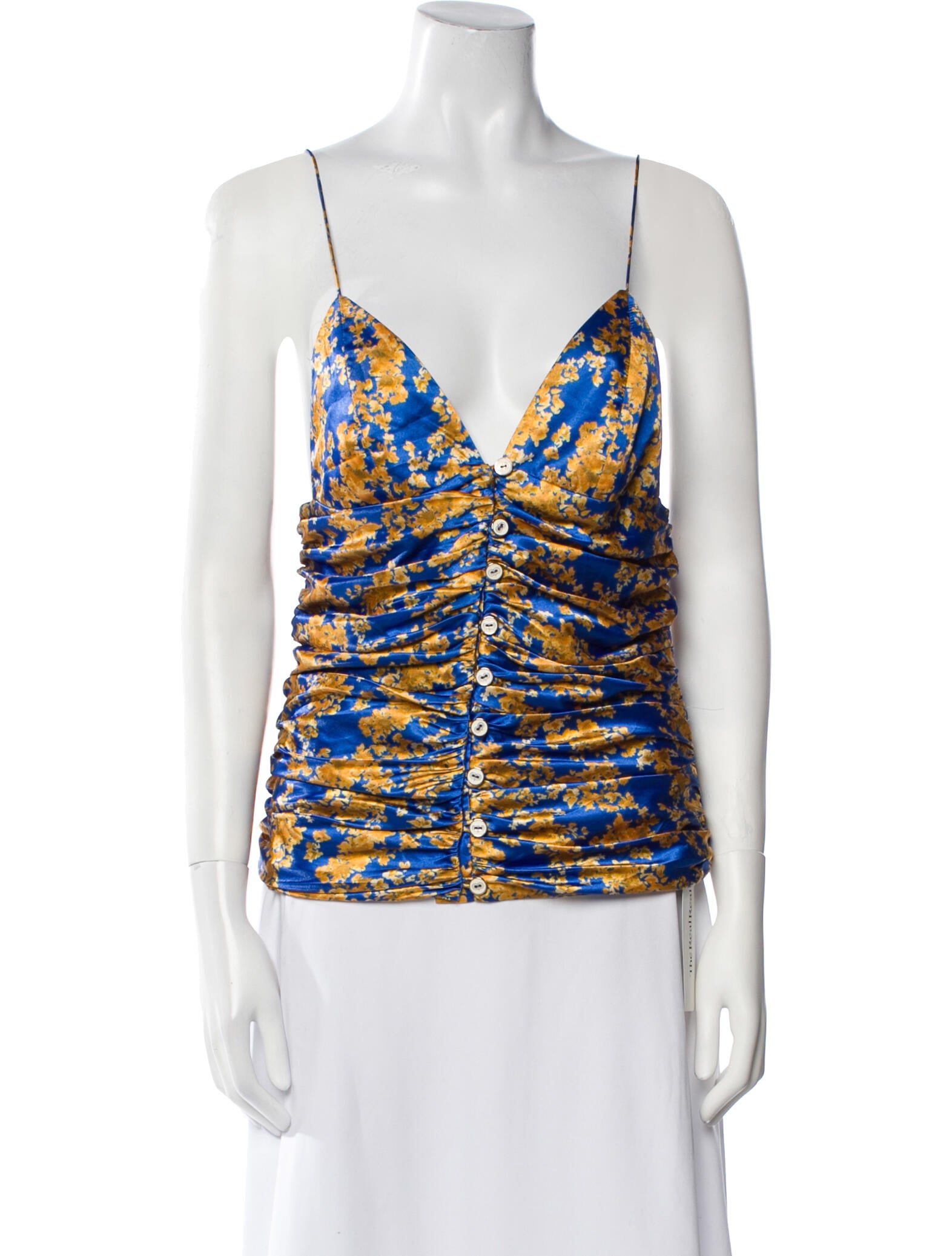 Caroline Constas Printed V-Neck Top
