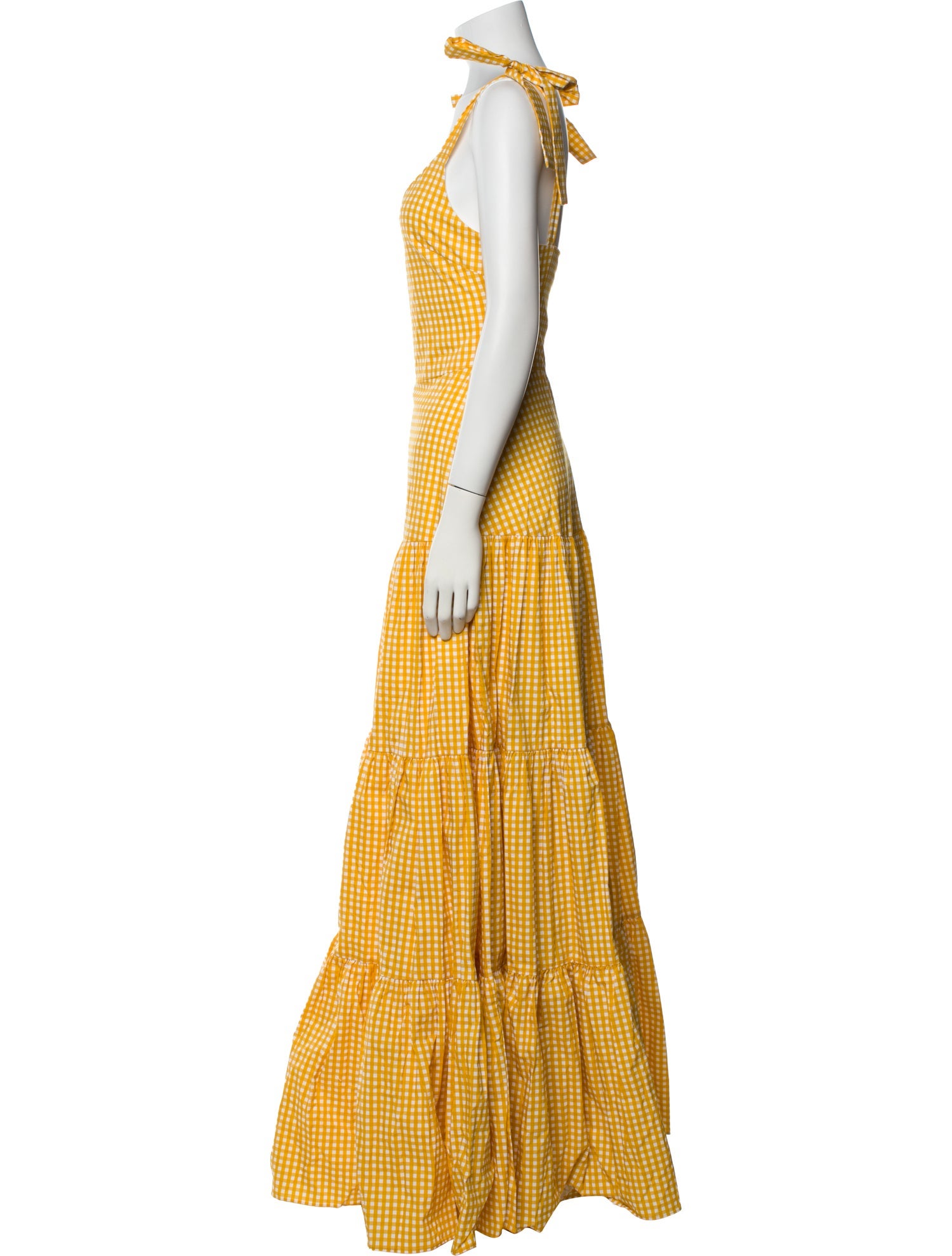 Caroline Constas Plaid Print Long Dress w/ Tags