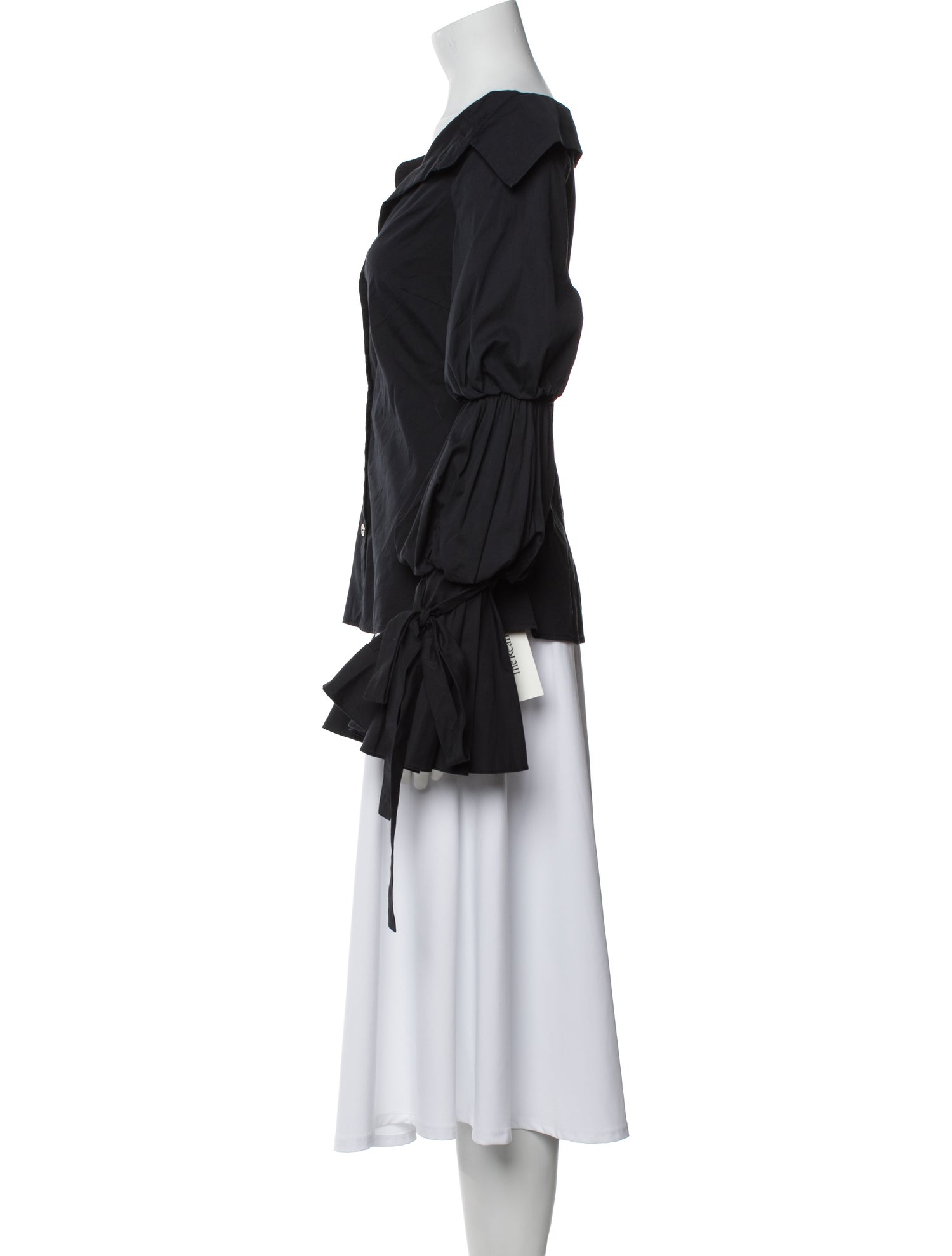 Caroline Constas V-Neck Long Sleeve Blouse