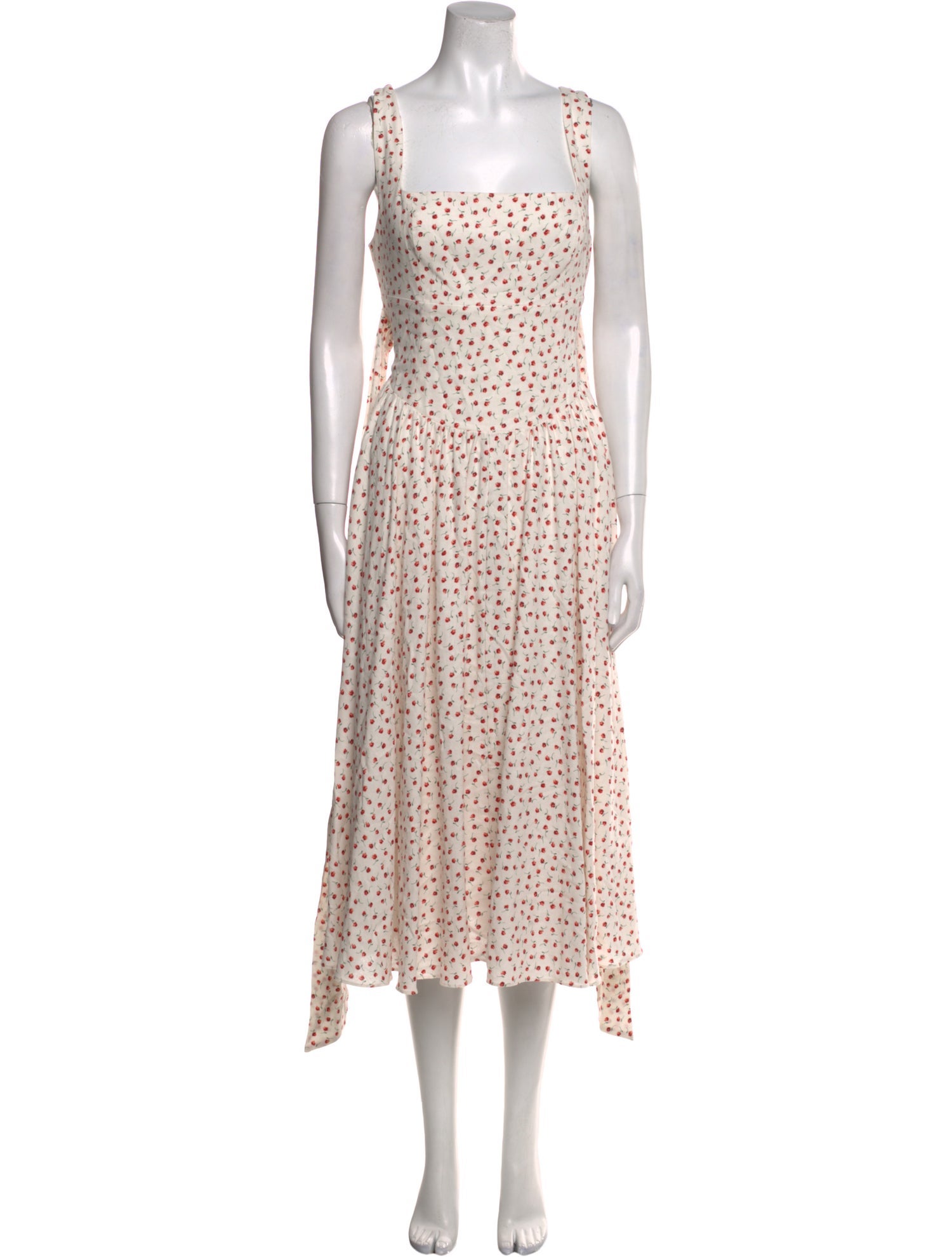 Caroline Constas Printed Midi Length Dress w/ Tags