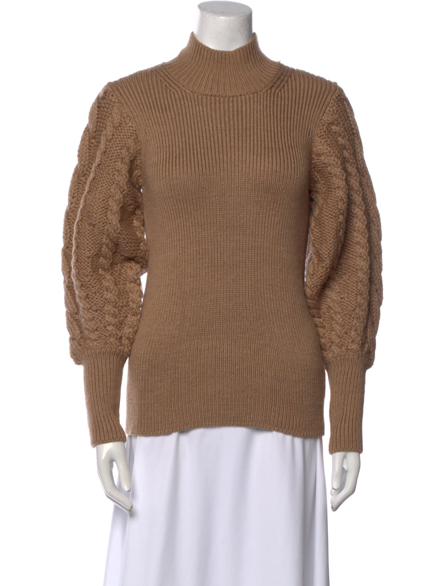 Caroline Constas Merino Wool Mock Neck Sweater