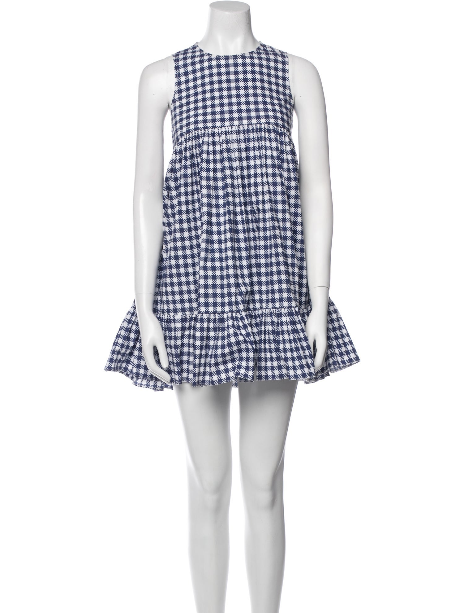 Caroline Constas Plaid Print Mini Dress