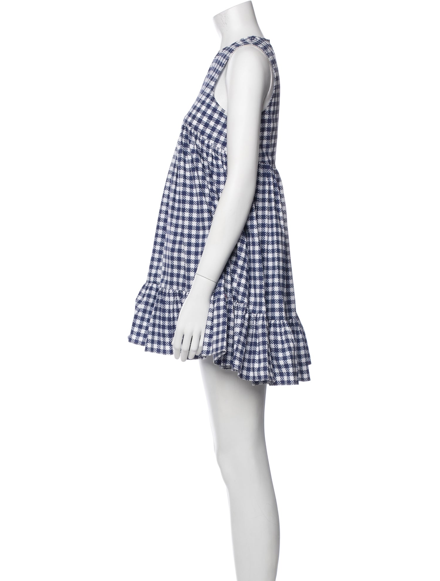 Caroline Constas Plaid Print Mini Dress