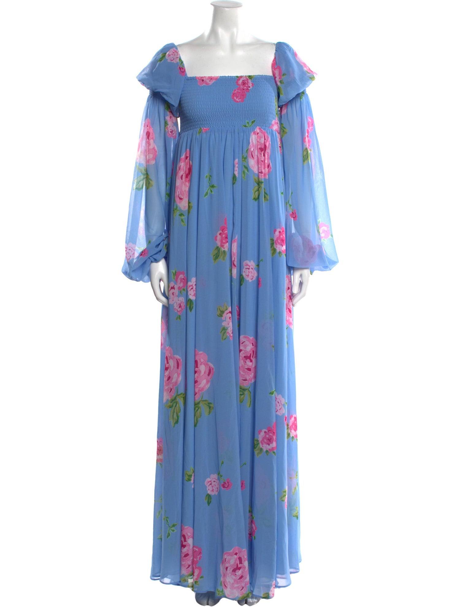 Caroline Constas Floral Print Long Dress